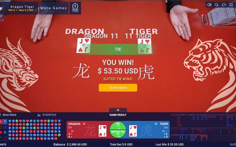 đặt cược rồng hổ online