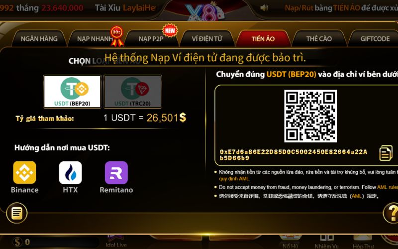 thao tác nạp tiền dễ hiểu cho người mới