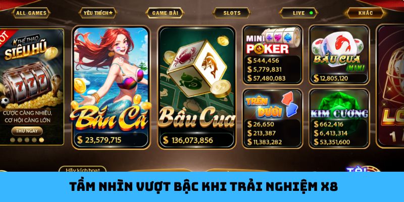 Tầm nhìn vượt bậc khi trải nghiệm X8